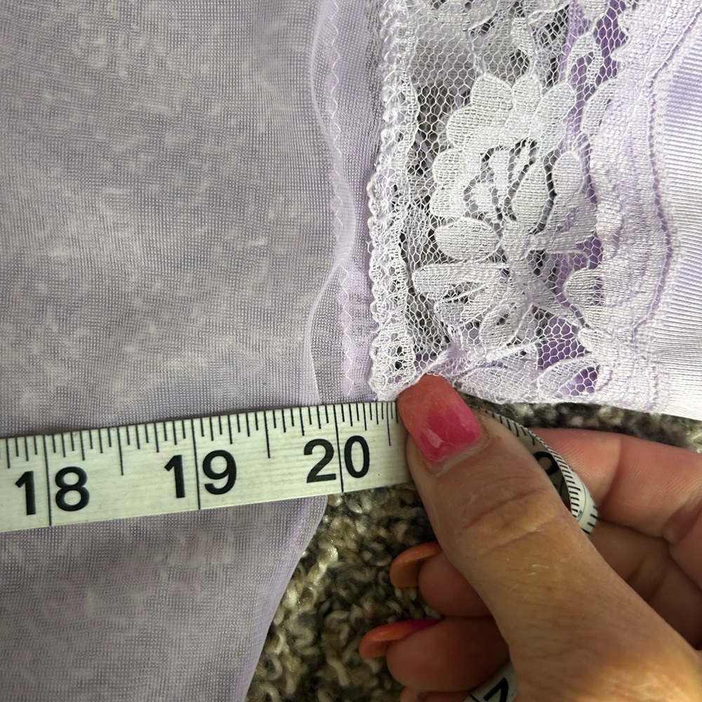 Shannon Lee NWOT Vintage Lavender Lace Sexy  Cover Up Vintage size Large - Picture 7 of 10